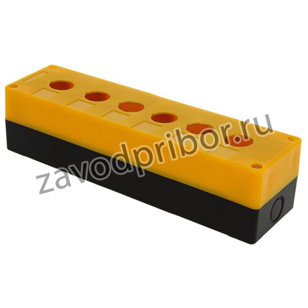 Пластиковый корпус КП106, 6 кнопок, желтый cpb-106-o