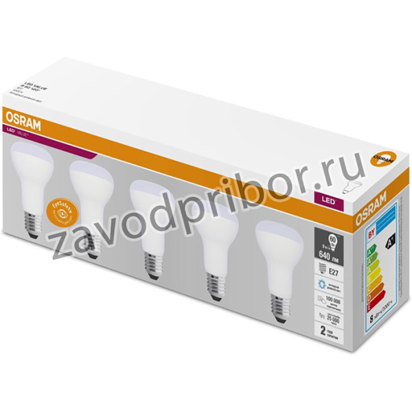 Лампа светодиодная OSRAM LVR60 8SW/865 230V E27 5шт/уп (4058075584099)