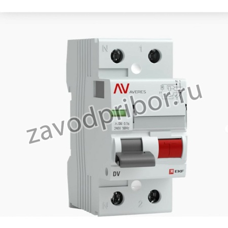 Устройство защитного отключения DV 2P 63А/ 30мА AC AVERES SQrccb-2-63-30-ac-av