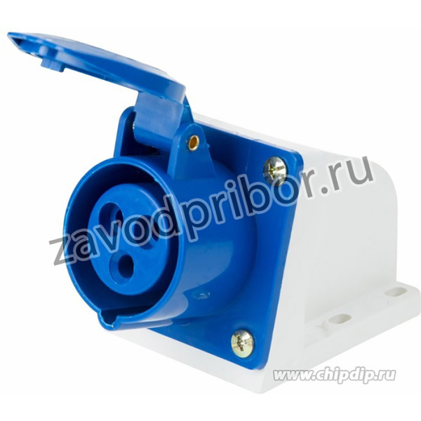 11-8909, Розетка 113 стационарная 2Р+РЕ 16А 220В IP44