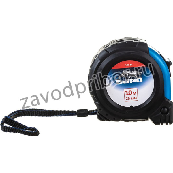 Рулетка Вектор 10 м х 25 мм, утолщенное полотно, магнитный зацеп 32544