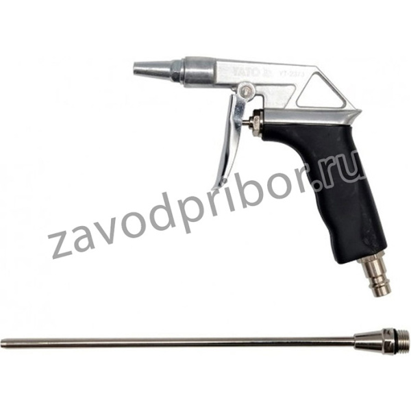 YT-2373, Пистолет обдувочный с комплектом сопел 25 и 220 мм, 8 Bar, в блистере