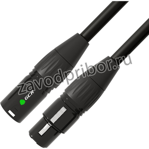 GCR-53374, GCR Кабель 7.0m микрофонный XLR M / XLR F, черный, AL case черный