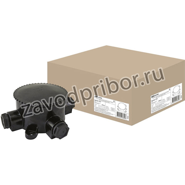 SQ1401-1101, Коробка электромонтажная КЭМ 2-660-3 ОП D95 мм IP65, 3-х рожк. (карболит) TDM