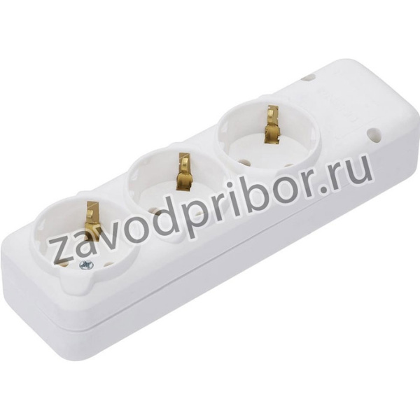 Колодка 3 гнезда, с заземлением, 16А, 250В, 1/35/140, 3014-K