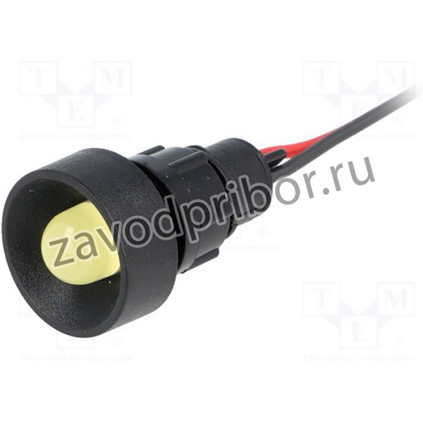 LY-D10-220DC, Индикат.лампа: LED, вогнутый, 220ВDC, Отв: d13мм, IP40, пластик