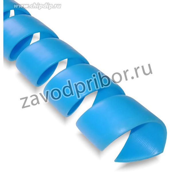 SG-20-F14 - спиральная пластиковая защита, полипропилен, размер 20, плоская поверхность, цвет голубой, длина 1 м