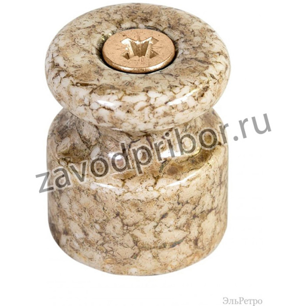 Изолятор универсальный с саморезом, цвет - мрамор 20шт GE70027-19