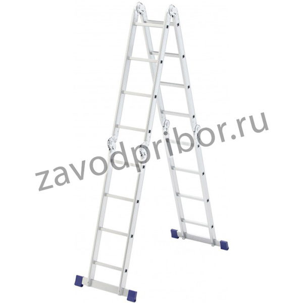 97882, Лестница шарнирная алюминиевая, 4х4, Россия// Сибртех