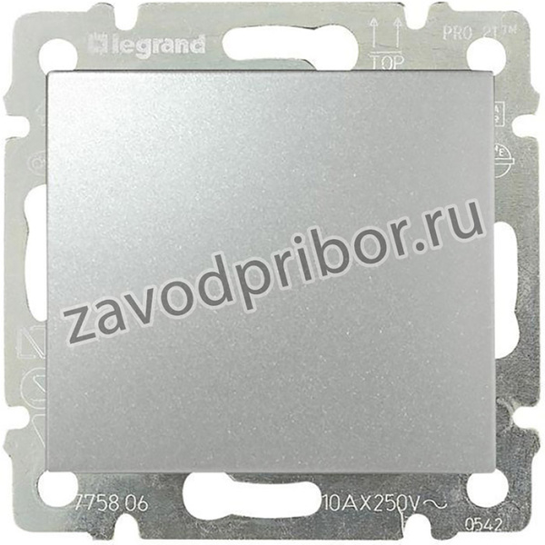 Выключатель 1-кл. СП Valena 10А IP31 250В механизм алюм. Leg 770101