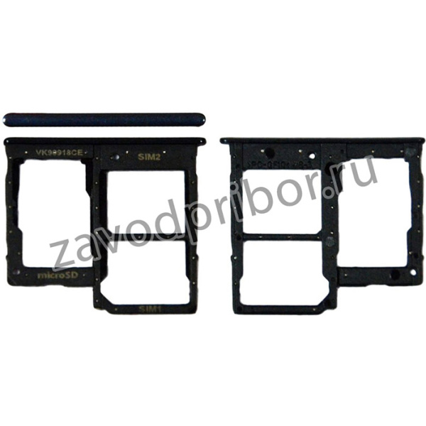 Держатель SIM для Samsung A315F (A31) черный