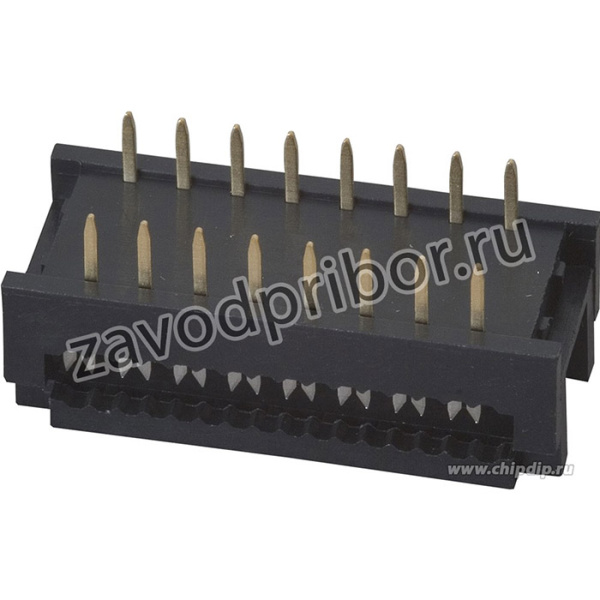 DIP-16 (DS1019-16N), Разъем узкий DIP на шлейф 16 контактов