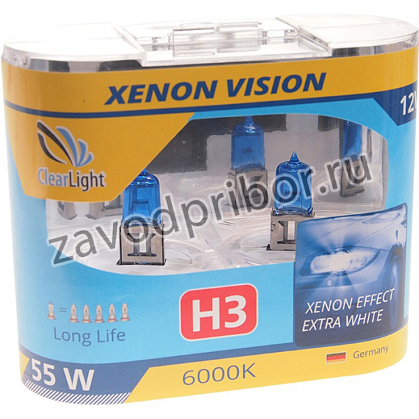 MHL3XV, Лампа 12V H3 55W PK22s бокс (2шт.) Xenon Vision CLEARLIGHT