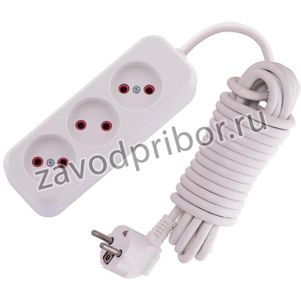 Удлинитель 3х5м без заземл. 10А IP20 Lila LEZARD 720-0305-303