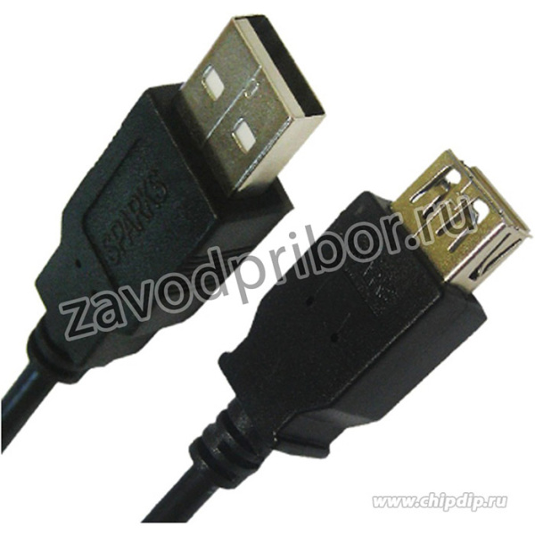 BL1093, Кабель USB 2.0 А вилка -- USB А розетка, 3 м