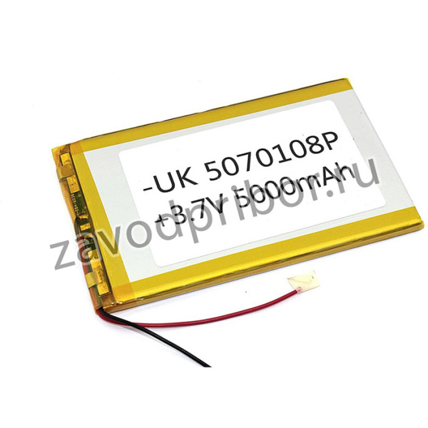 Аккумулятор универсальный 5x70x108 мм 3.8V 5000mAh Li-Pol (2 Pin)