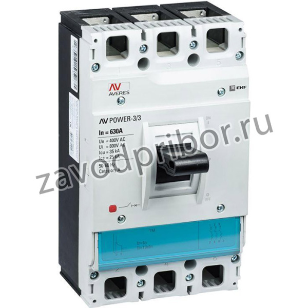 Выключатель автоматический 3п 630А 35кА AV POWER-3/3 TR AVERES EKF mccb-33-630-TR-av