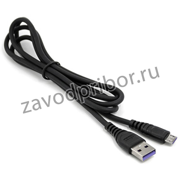 Кабель USB 2.0 AM-microBM 1,2 метра, 3A, чёрный, в коробке 13700-007M3BK