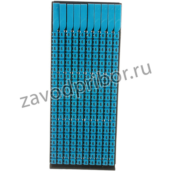 Маркер для кабеля сечением 0,5-1,5мм символ 6 200шт MKF6S1