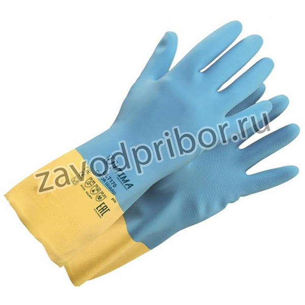 ULT170р.8/М, Перчатки латекс/неопрен COLOR GUARD, ULT170, р.8/М