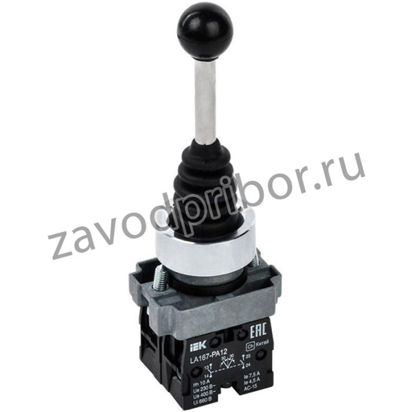 Джойстик LA167-PA12 на 2 полож. 2з с фиксацией черн. IEK BBJ20-PA12-5-21-2-K02