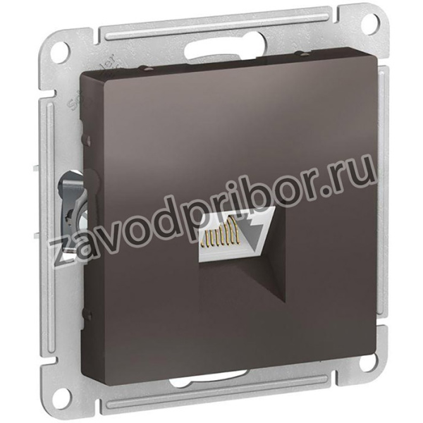 Розетка компьютерная AtlasDesign RJ45 кат.5E механизм мокко SE ATN000683