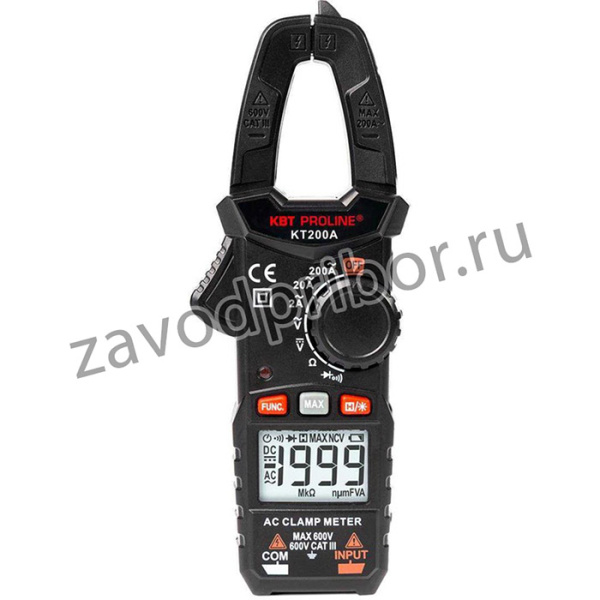 Токовые клещи цифровые KT 200A "PROLINE" (КВТ)