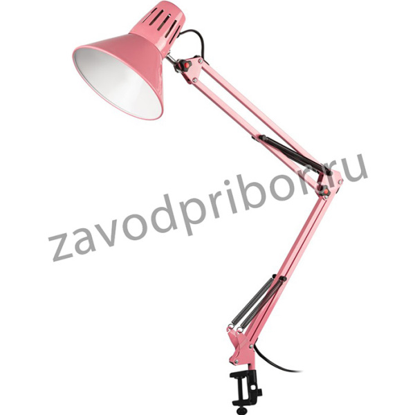 Настольный светильник ЭРА N-121-E27-40W-P Е27 на струбцине розовый Б0052761