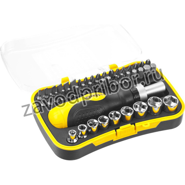 25084-H46, STAYER Compact-46 46 предм., Реверсивная отвертка с насадками (25084-H46)