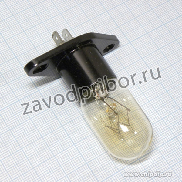 Лампа для СВЧ печи 220-250V 20W пр конт, лампа для СВЧ печи с фланцем, с прямыми контактами