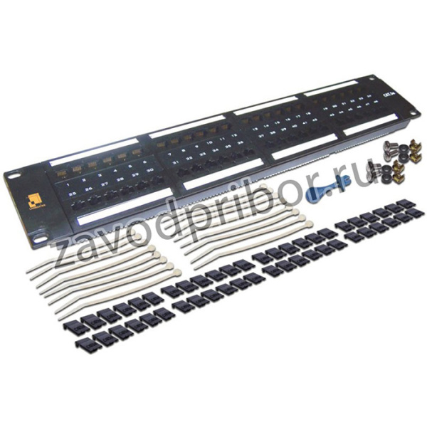 Патч-панель 19", 48 портов RJ-45, категория 5e, UTP, 2U, LAN-PPL48U5E