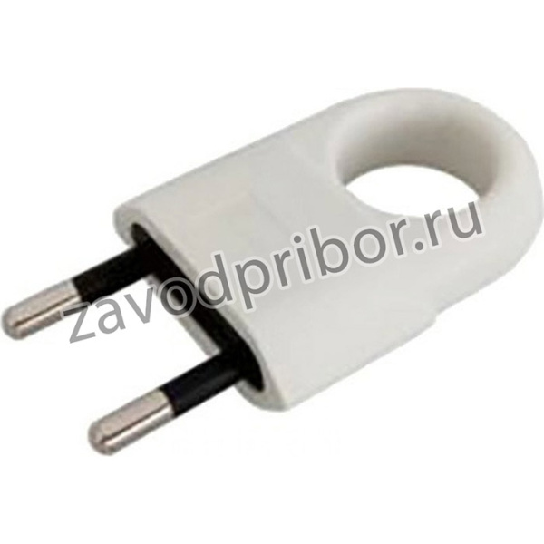 Вилка б/з с кольцом белая 10А 250В (евровилка CEE 7/16) 30474 6