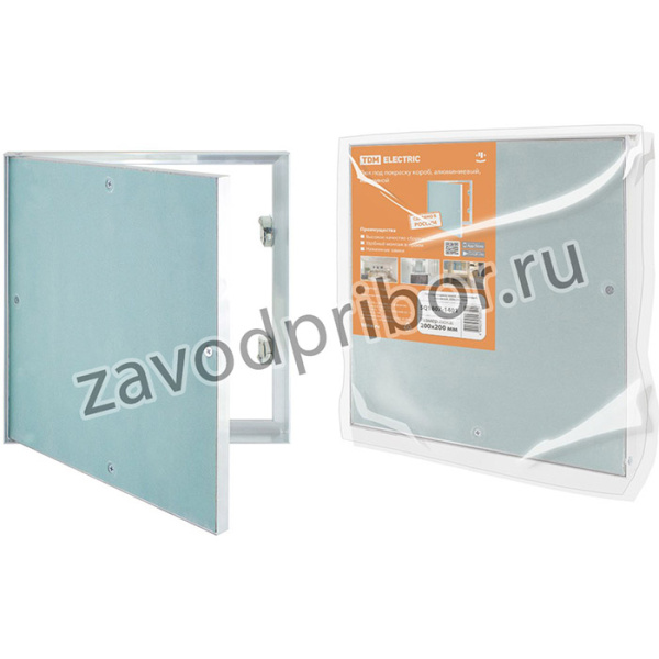 Люк под покраску короб, алюминиевый, нажимной, 200х200, TDM