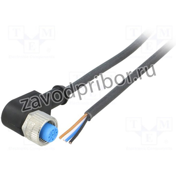 YG2A14-020UB3XLEAX, Соединительный кабель, M12, PIN 4, угловой, 2м, вилка, 250ВAC, 4А