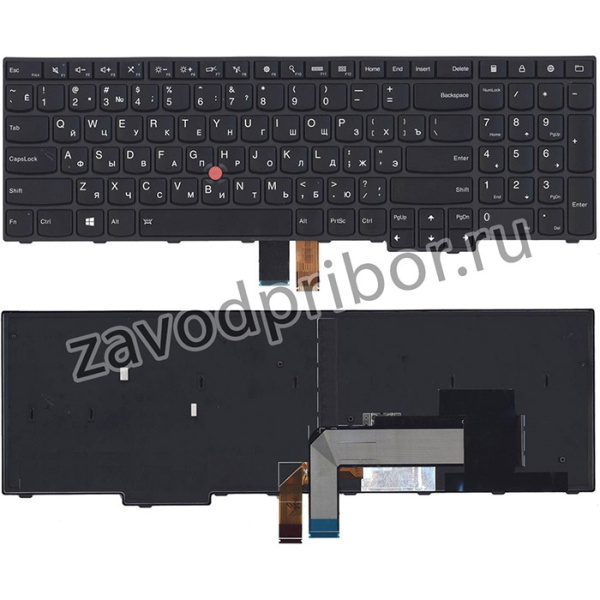 Клавиатура для ноутбука Lenovo Thinkpad Edge E550 E550C E555 E560 E565 черная с подсветкой