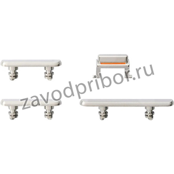 Кнопка (толкатель) для iPhone 11 Pro Max (on/off, volume) (серебро)