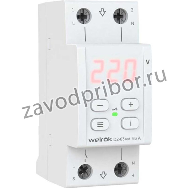 Реле напряжения d2-63 red 4660251140014