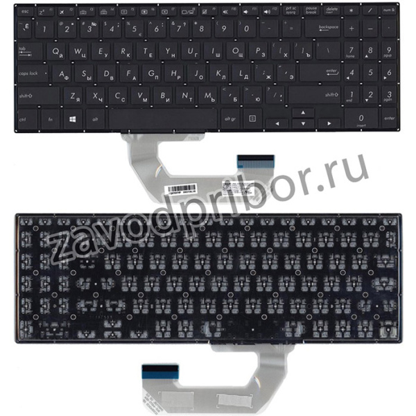 Клавиатура для ноутбука Asus UX561UD Q535UD черная без рамки, с подсветкой