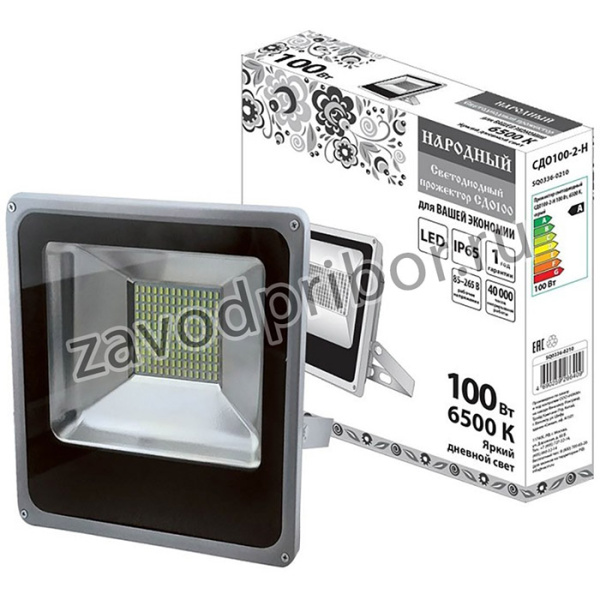 TDM SQ0336-0210 Прожектор светодиодный СДО100-2-Н 100 Вт, 6500 К, серый
