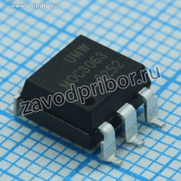 MOC3023S-TA1, Оптоизолятор 5кВ тиристорный 6SMD