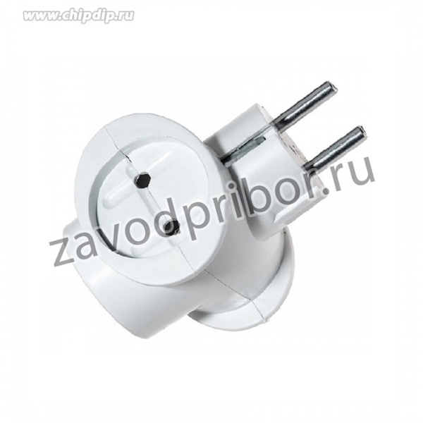 Тройник Куб 3х2Р без з/к 10А 220В белый 1 шт