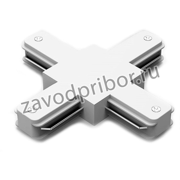 Коннектор для трековых шинопроводов белый 1/50 TR112