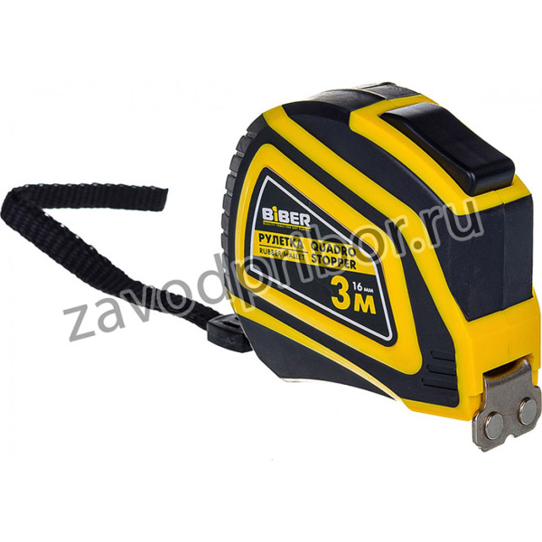 Рулетка QUADRO STOPPER автофиксация, нейлон.покрытие, серия Профи, 3мх16мм тов-196534