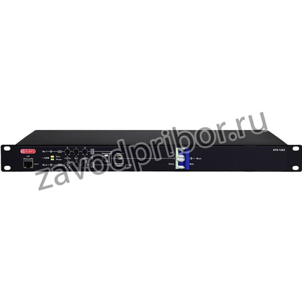 Автомат ввода резерва ELEMY ATS, 1U, 220B, 16A, Индикация: LED, Мониторинг: WEB, SNMP, Modbus-TCP Дискретные выходы, Вход (2) C20, Выход (1)