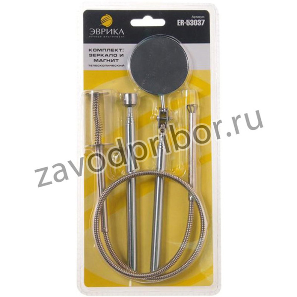ER-53037, Зеркало досмотра телескопическое круглое 50мм магнит телескопический до 1.3кг захват ЭВРИКА