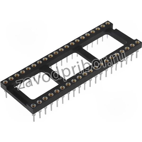 840-AG11D-ESL-LF, Панелька: DIP, PIN: 40, Шаг: 2,54мм, прецизионная, THT, gold flash