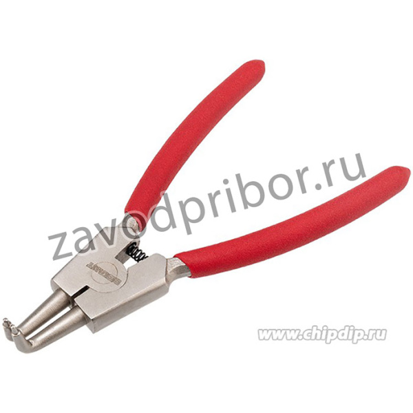 12-4640, Щипцы для стопорных колец разжим загнутый 160мм, обливные рукоятки