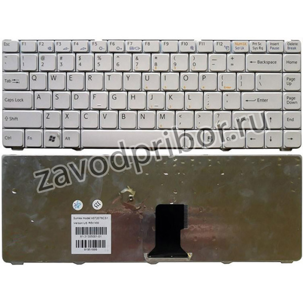 Клавиатура для ноутбука Sony Vaio VGN-NR21Z белая