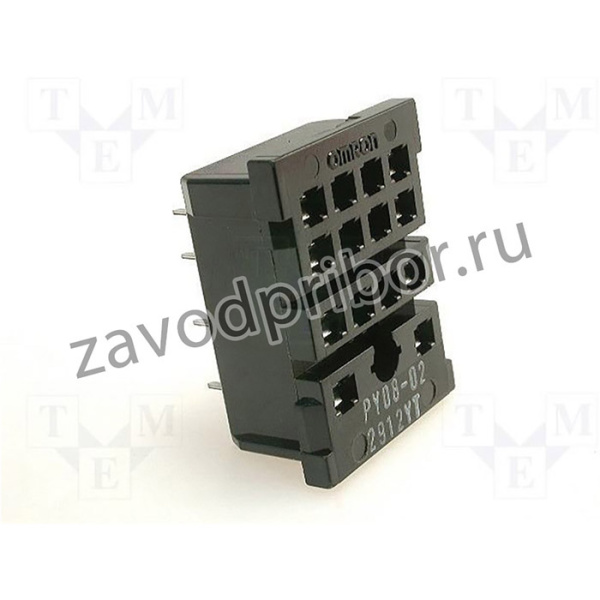 PY08-02, Панелька, PIN: 8, 10А, 250ВAC, H: 12мм, W: 22мм, H3YN-2, Монтаж: PCB