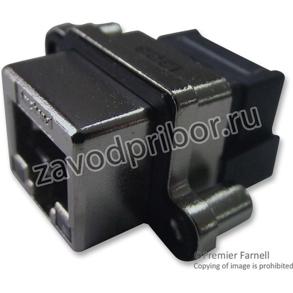 MRJ538001, Модульный разъем, RJ45 Jack, 1 x 1 (Порт), 8P8C, Cat5, IP67, Монтаж в Сквозное Отверстие